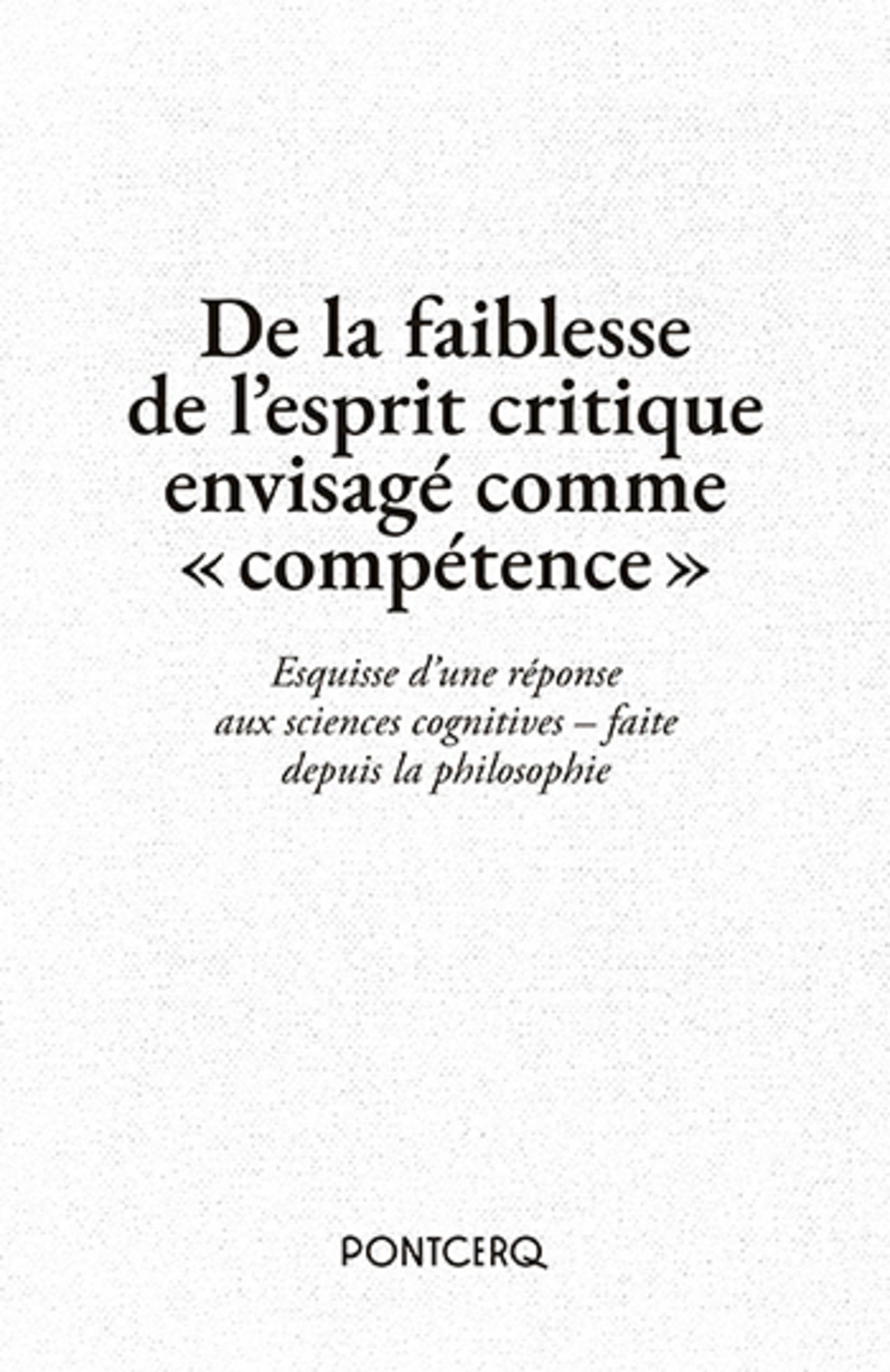 De la faiblesse de l’esprit critique envisagé comme « compétence » NPA